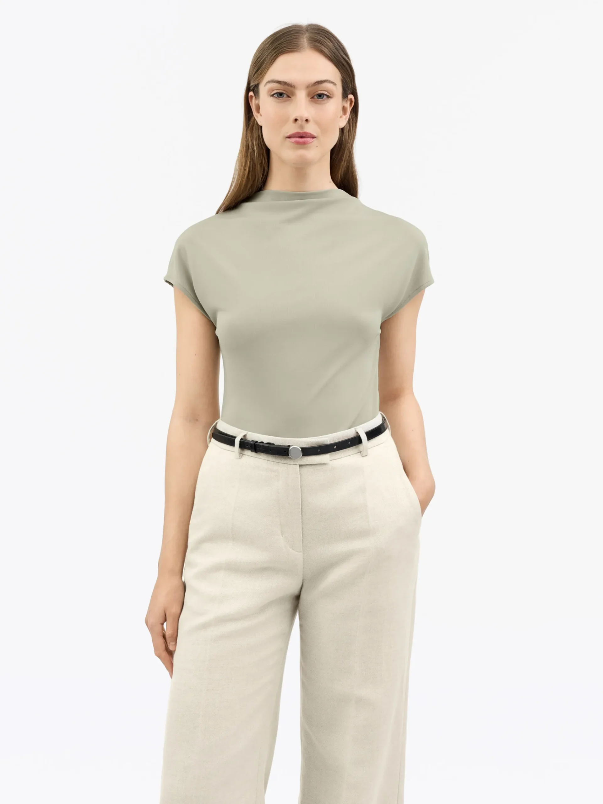 Alitta Slim Top med Kort Ärm