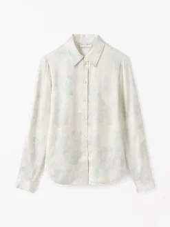 Camilla Blommig Satinblus