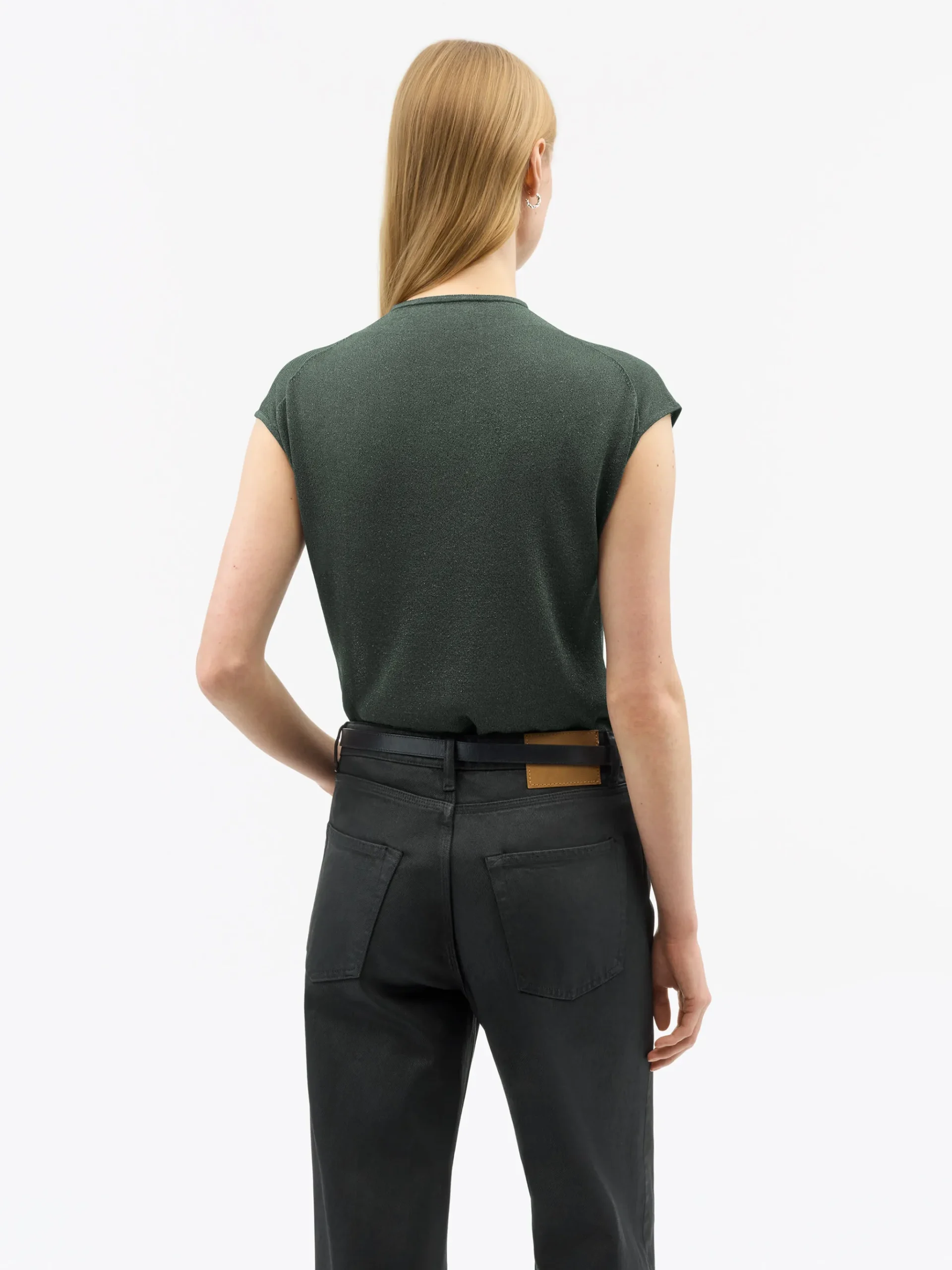 Cela Stickad Lurex Topp