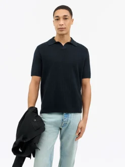 Eoin P Ribbstickad Polo