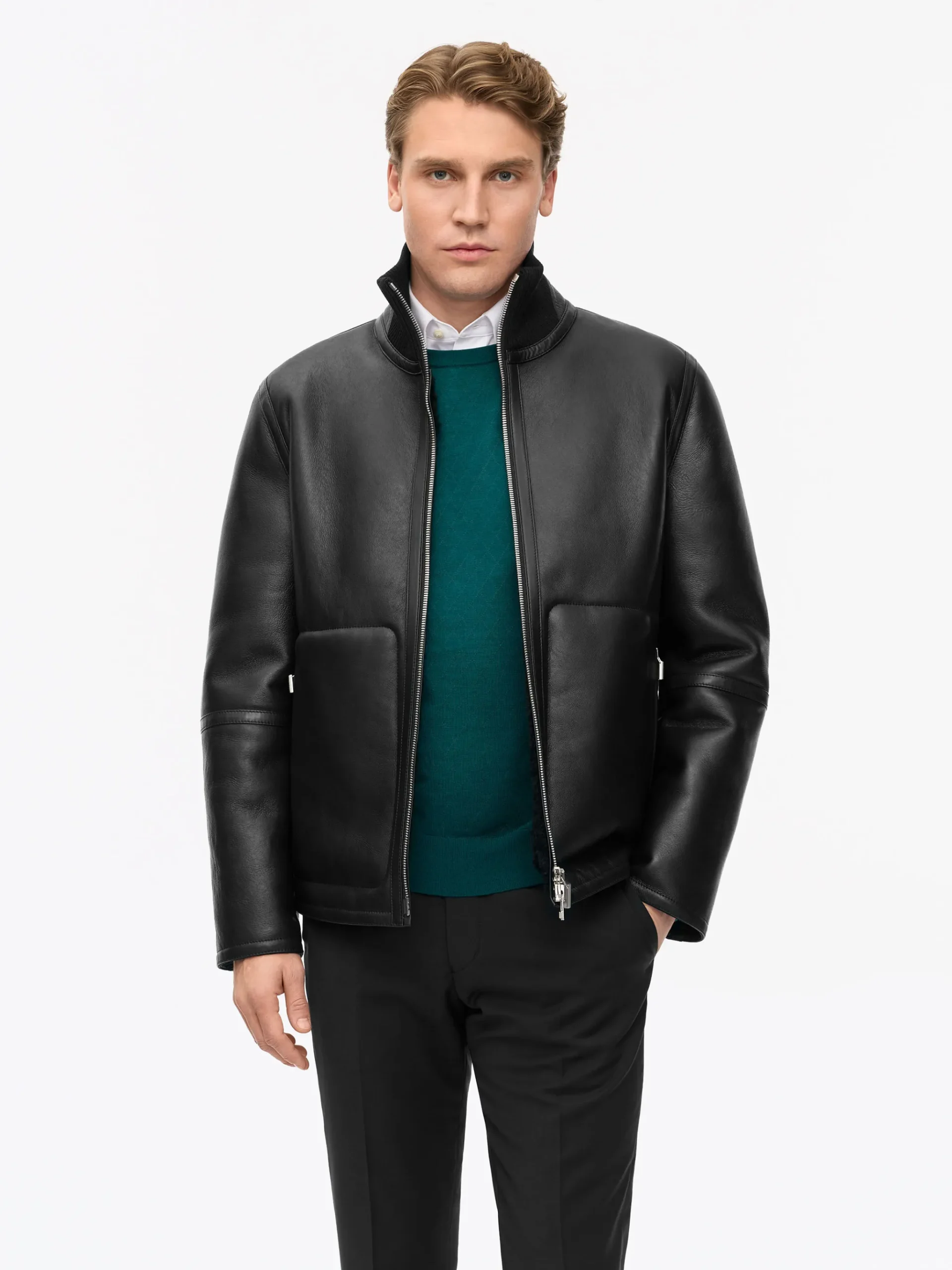 Erling Shearling Läderjacka