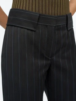 Juli Kritstrecksrandiga Bootcut-Byxor