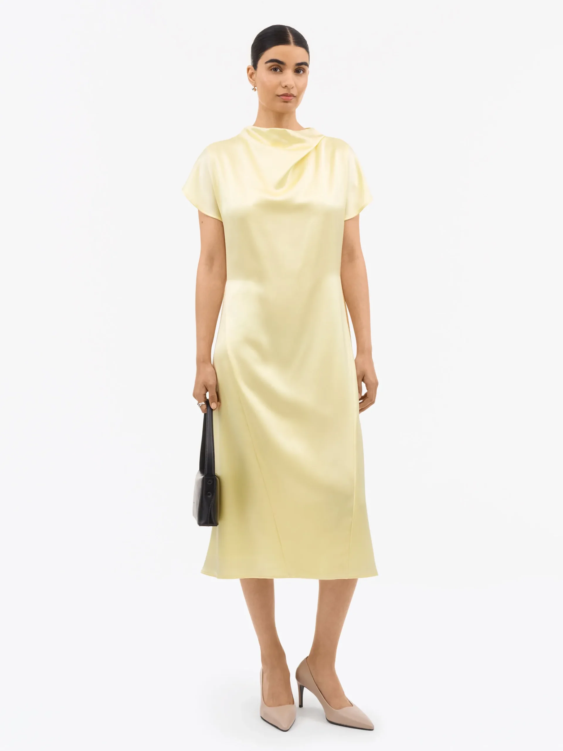 Leilani Draperad Satinklänning