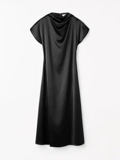 Leilani Draperad Satinklänning
